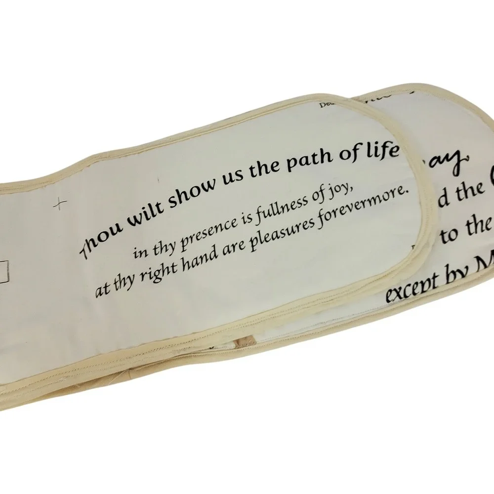 Religious Bible Verse Double Oven Mitt Cream Black Scripture Quotes Long Glove